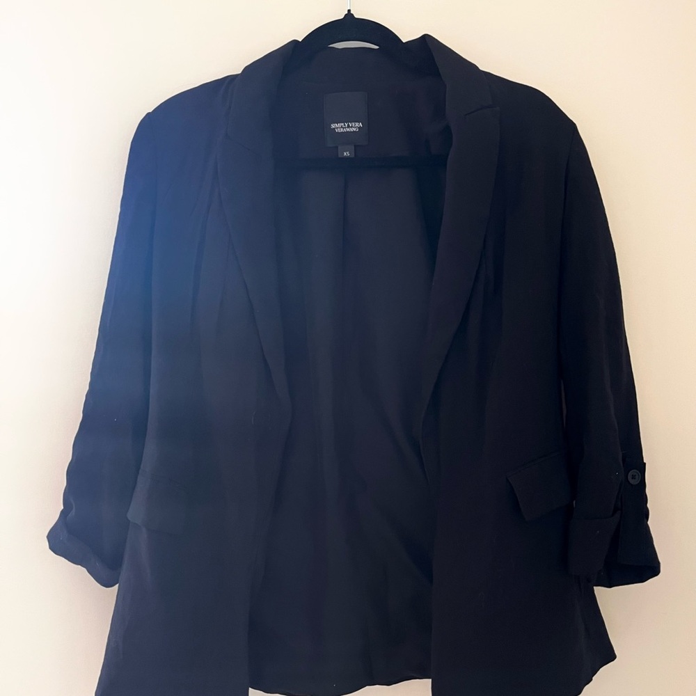 Women's Black Jacket Blazer - Simply Vera - Vera Wang